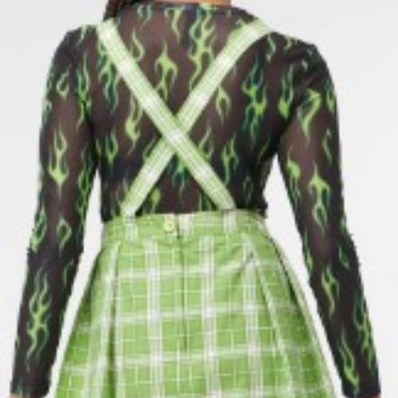 Green Checked Tartan Pinafore NWT - Picture 5 of 6